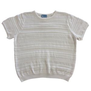 Koret Women's Vintage Short-Sleeve Knit Sweater Pullover Top
Size XL